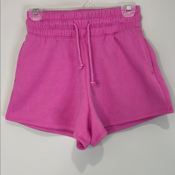 5/$25 Bluenotes High Waisted Athletic Shorts Pink Elastic Drawstring Waistband S - Picture 10 of 10
